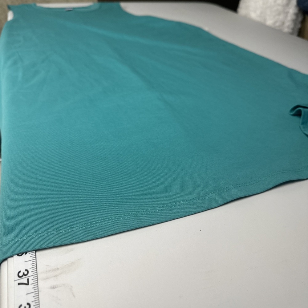 Old Navy Sleeveless Knit Shift Dress Teal Tank Dress Casual Beach Cover Up NWT L - Picture 7 of 8